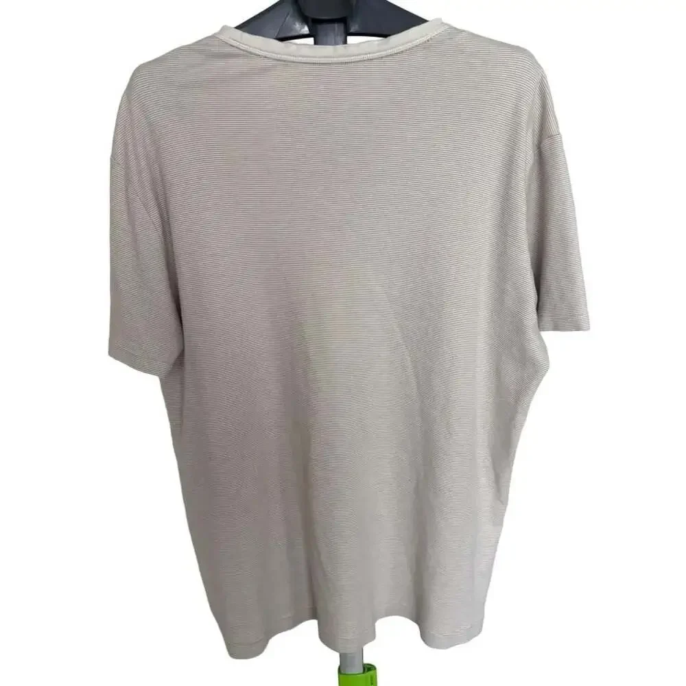 Banana Republic LuxeTouch Performance Striped Tee Mens Size XXL 100% Cotton